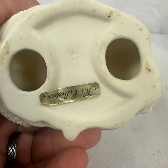 K’s Collection White Ceramic Santa Figurines Glitter Accents Set Of 4 Christmas - Picture 8 of 14